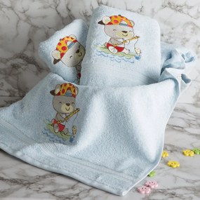 DETSKÝ BAVLNENÝ UTERÁK BABY51 SADA 6KS 50X90 CM MODRÁ