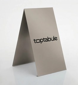 Toptabule.sk  Reklamný stojan Áčko - dizajnový kovový pútač MONO  biela