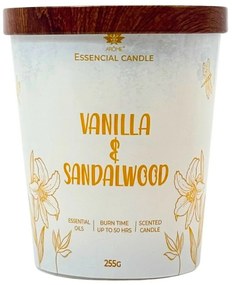 Arome Sviečka v skle s kovovým viečkom 255 g Vanilla & Sandalwood