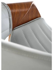 HALMAR Barová stolička H-123, sivá/orech