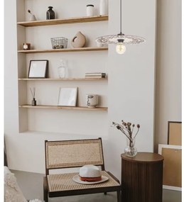 Luster na lanku FALCO 1xE27/60W/230V pr. 40 cm béžová