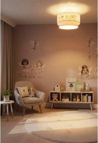 Brilagi - LED detský prisadený luster BOBO 1xE27/60W/230V pr. 40 cm ružová/víly