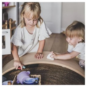 Balančná doska z borovicového dreva v prírodnej farbe 80x30x18 cm Montessori – Meowbaby