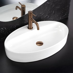 Rea Nastazja, umývadlo na dosku 610x375x105 mm, biela lesklá, REA-U6359