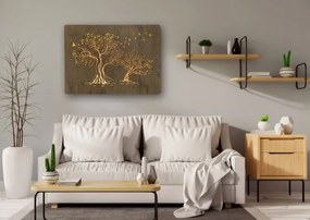 Svietiaci obraz dvoch stromov