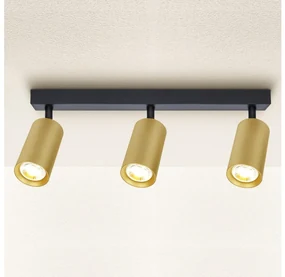 Brilagi - Bodové svietidlo SELE GOLDEN 3xGU10/30W/230V čierna/zlatá BG1007