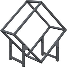 vidaXL Stojan na palivové drevo antracit oceľ valcovaná za studena