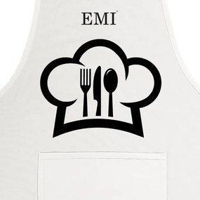 Kuchynská zástera Chef EMI, biela