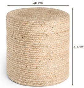 Taburetka Hanse Home JUTTA naturálna zlatá