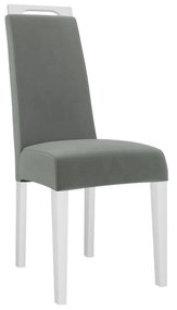Jedálenská stolička JK79, Dostupné poťahy: Magic Velvet 2217, farebné prevedenie stoličky v dreve: biela