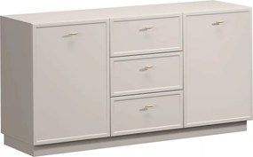 Komoda Lorini 150 cm so zásuvkami - kašmír / zlaté úchytky T-bar