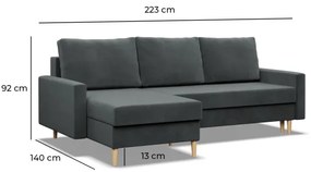 Rohová rozkladacia sedačka BLANK Elegant béžová