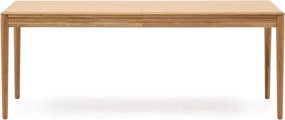 Rozkladací jedálenský stôl s prídavnou doskou v dekore duba 90x200 cm Lenon – Kave Home