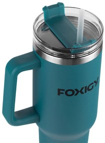 Foxigy Termohrnček do auta so slamkou 1200 ml Navy Blue