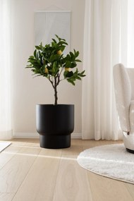 Kvetináč LIVELLO, sklolaminát, výška 50 cm, čierny