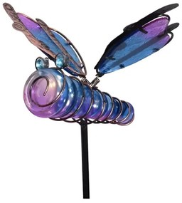 LED zápich Vážka – modrofialová