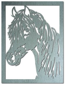 Vyrezávaný obraz na stenu z drevenej preglejky hlava koňa