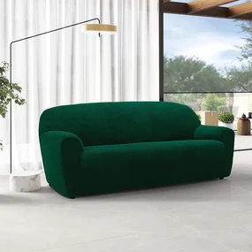Super strečové poťahy HARMONIA zelená trojkreslo (š. 180 - 230 cm)