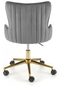 Kancelárska otočná stolička TIMOTEO — kov, látka, sivá