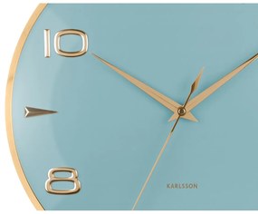 Karlsson 6017BL dizajnové nástenné hodiny svetlomodrá, pr. 40 cm