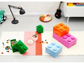 Svetloružový úložný box štvorec LEGO®