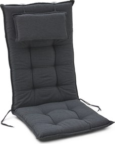 Podložka na stoličku s vysokým operadlom, antracitová