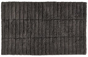 Tmavosivá bavlnená kúpeľňová predložka Zone Tiles, 80 x 50 cm
