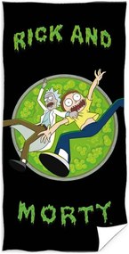Bavlnená plážová osuška Rick and Morty - motív Brána do tretej dimenzie - 100% bavlna - 70 x 140 cm