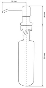 Sink Quality Top, dávkovač saponátu pre kuchynský drez 400ml, biela, SKQ-DOZL-WH