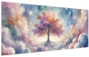 Obraz – Strom života v oblakoch (120x50 cm)