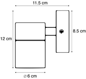 Vonkajšia nástenná lampa oceľ IP44 - Solo