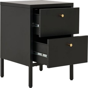 Čierny kovový nočný stolík Dalby – House Nordic
