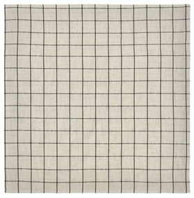 House Doctor Bavlnený obrus Join Black/Off-white 150 x 150 cm