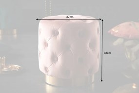 Dizajnová taburetka Rococo 37 cm staroružová