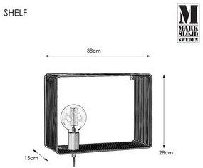 Markslöjd 107814 - Nástenné svietidlo SHELF 1xE27/60W/230V