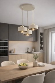 Brilagi - Luster na lankách SPRING 3xE27/60W/230V béžová/zlatá