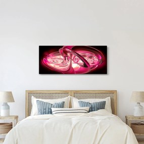 Obraz ružových fraktálov (120x50 cm)