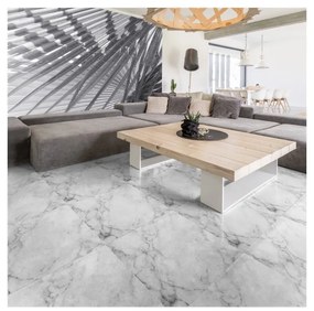 Samolepka na podlahu Ambiance Slab Stickers White Marble, 30 × 30 cm
