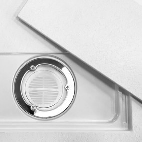 Rea Bazalt Carrara, SMC sprchová vanička 90x90, biela-kamenný vzor, REA-K7002