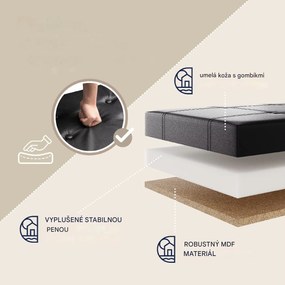 InternetovaZahrada Úložná lavica s výklopným vekom 115x38x38 cm - čierna