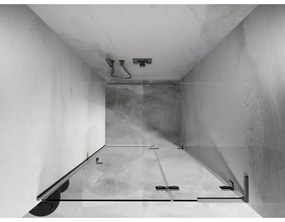 Mexen, Mexen Lunar L Otočné pravé sprchové dvere 125 cm, priehľadné, chróm - 834L-125-000-01-00-P