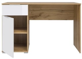 PC stôl Zele BIU/120 - dub wotan / biely lesk