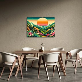 Obraz - Pestrofarebný západ slnka (70x50 cm)