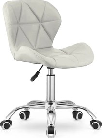 Biele kancelárske kreslo AVOLA VELVET