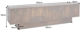 TV-skrinka 46805 Art Deco 200cm Drevo Mango Hnedé - Komfort-nábytok