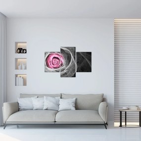 Obraz - Abstraktné ruže, fuchsiová (90x60 cm)