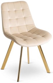 Vintino kreslo DORIS Velvet - bežová farba, nohy zlate - vintino.sk