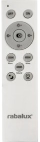Rabalux 2131 - LED stmievateľné stropné svietidlo LUPITA LED/40W/230V strieborné + diaľkové ovládanie