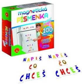 PEXI Magnetické písmenká na chladničku 100 dielikov v krabici 19x18x5cm