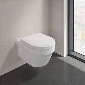 VILLEROY &amp; BOCH Architectura závesné WC s hlbokým splachovaním bez vnútorného okraja, 370 x 530 mm, biela alpská, s povrchom AntiBac a CeramicPlus, 5684R0T2